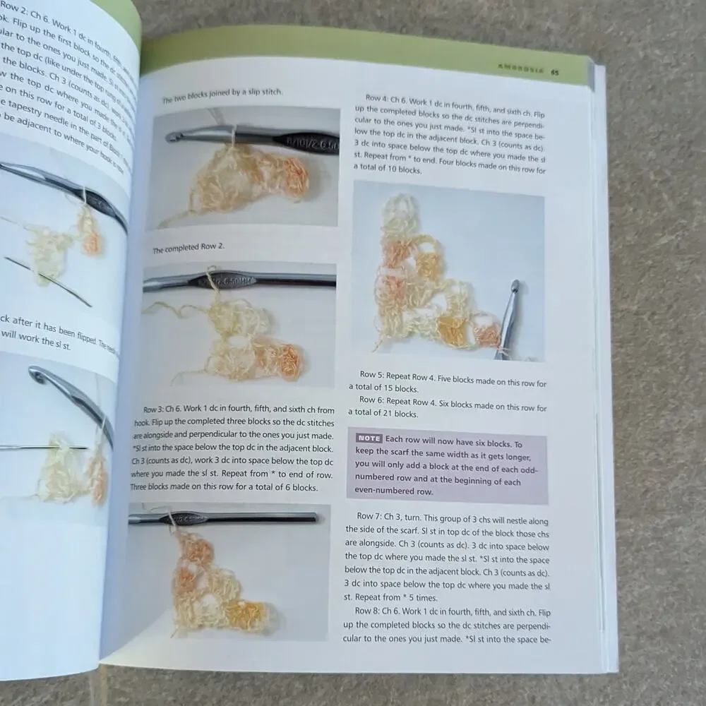 Crochet Scarves Pattern Book Various Techniques
